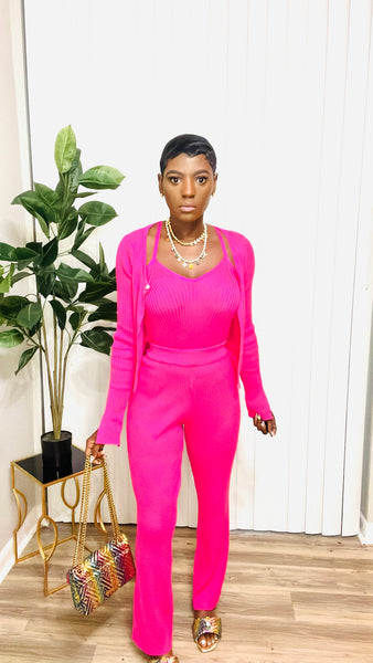 Pink Three-Piece Set