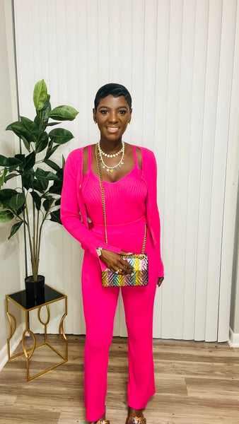 Pink Three-Piece Set