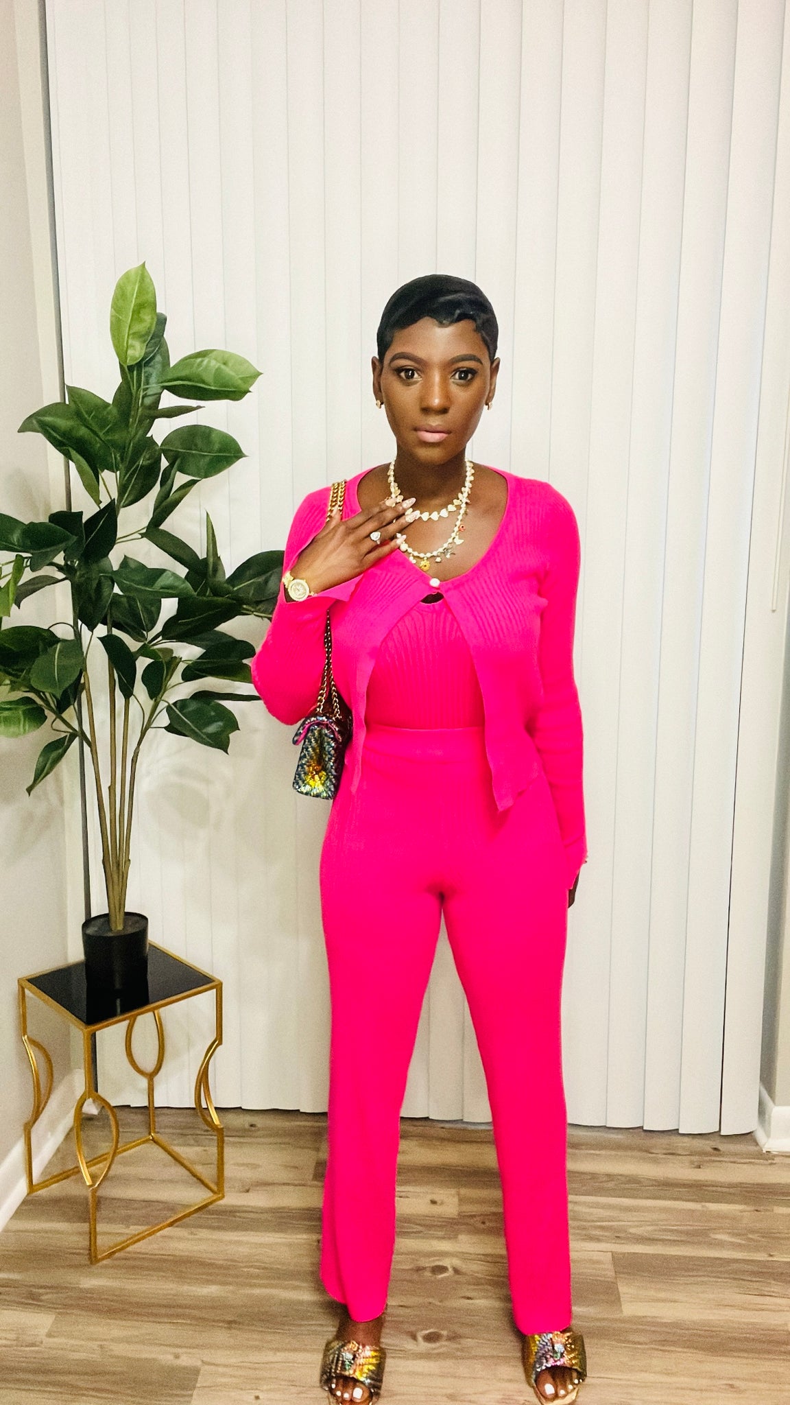 Pink Three-Piece Set